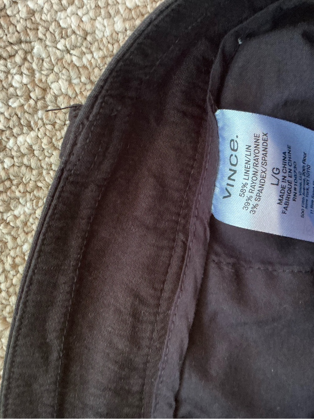 Vince Black Straight-Leg Trousers - Picture 3 of 3